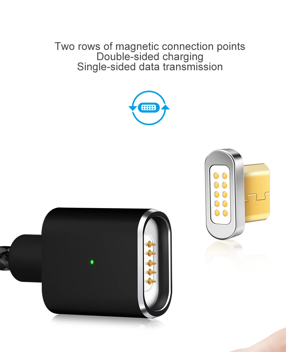 Elough E03 Магнитный зарядный micro usb кабель для Xiaomi micro usb Магнитный зарядный кабель для Android Microusb кабель для передачи данных