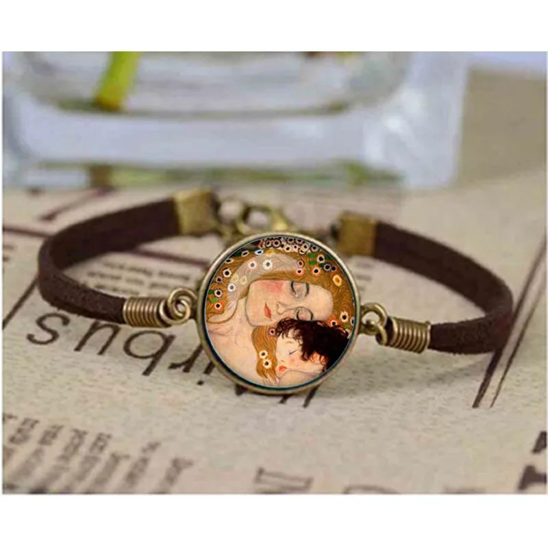 Новый модный браслет со стеклянным куполом Густава Климта для мамы и ребенка