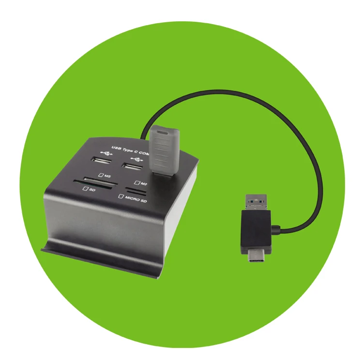 Тип-c usb hub+ мульти-функция «Три в одном» 7-портовый комбо умная скобка usb 2,0 концентратор мобильный телефон OTG