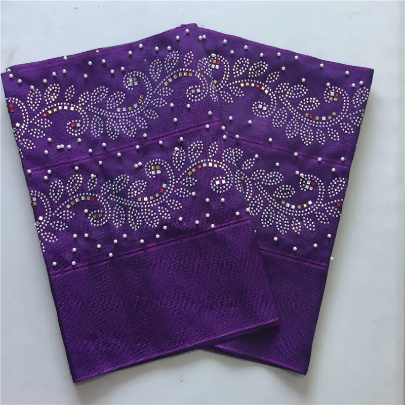 African Aso Oke головной убор длина Aso Oke головной убор с бисером камни смешанный дизайн головной убор Африканский Scraf обертка Aso Ebi горячая Распродажа 40 - Цвет: 5