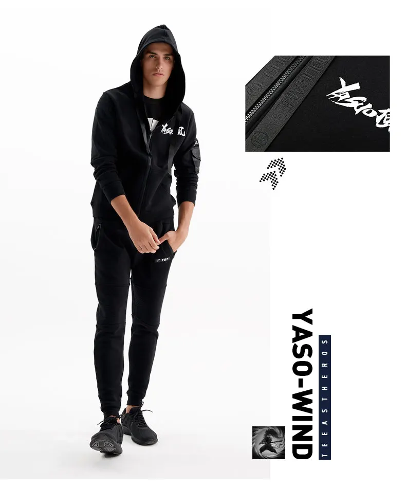 TEE7 GG серия best king sneaking assassin night running sports edition kai ying Мужской Хлопковый жилет на молнии с капюшоном модные толстовки с капюшоном