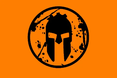 ORANGE Нейлон шесть цветов: красного, голубого, зеленого, черного, оранжевого цвета Spartan Race флаг для украшения - Цвет: ORANGE