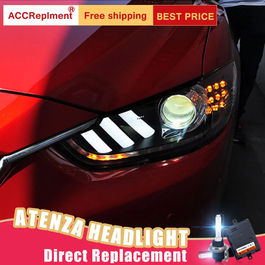 2 шт. светодиодный фары для Mazda 6 2014-2015 Автомобильные ангельские глазки комплект