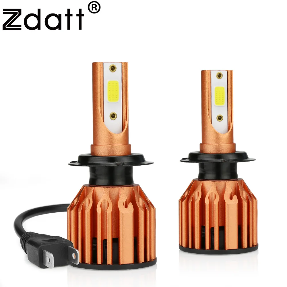 Zdatt 10000LM H1 H4 H7 Led H8 H11 HB3 9005 HB4 9006 светодиодный головной светильник s лампы 80W 6000K 12V 24V Свет автомобиля COB автомобилей Авто Лампа