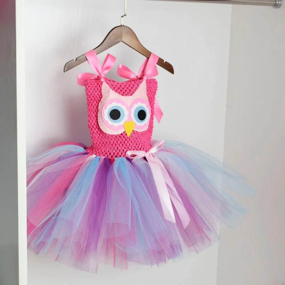 Owl Tutu Dress for Girls Baby Birthday Party Costume with Flower Headband 1st Outfit Kids Halloween 1-12Y | Детская одежда и обувь
