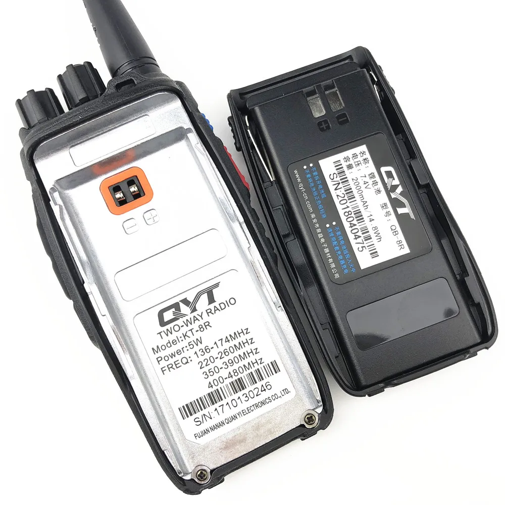 QYT KT 8R Quad Band handheld radio 136 174MHz 220 260MHz 400 480MHz 350 390MHz 5W цветной дисплей двухстороннее радио