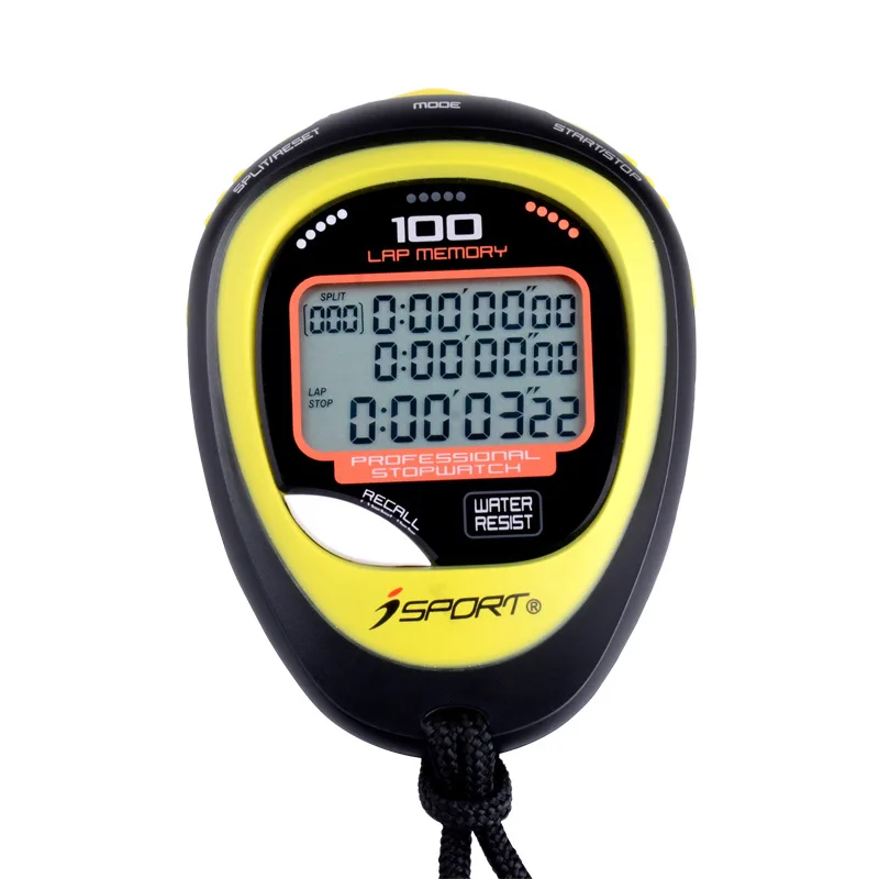 Секундомер Спортивный с ремешком 100 делений три ряда секунд|digital lap timer|timer timertimer