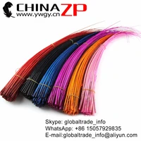chinazp 100pcslot large size 50 60cm 20 24 colorful multi stripped ostrich feathers quill spines for craft mask hat