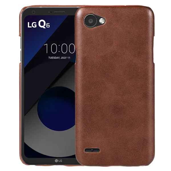 BROWN Высококачественный чехол для LG Q6 чехол для LG Q6 PLUS Q6A Alpha M700 X600 X600K винтажный деловой чехол Обложка на заднюю панель из искусственной кожи - Цвет: BROWN