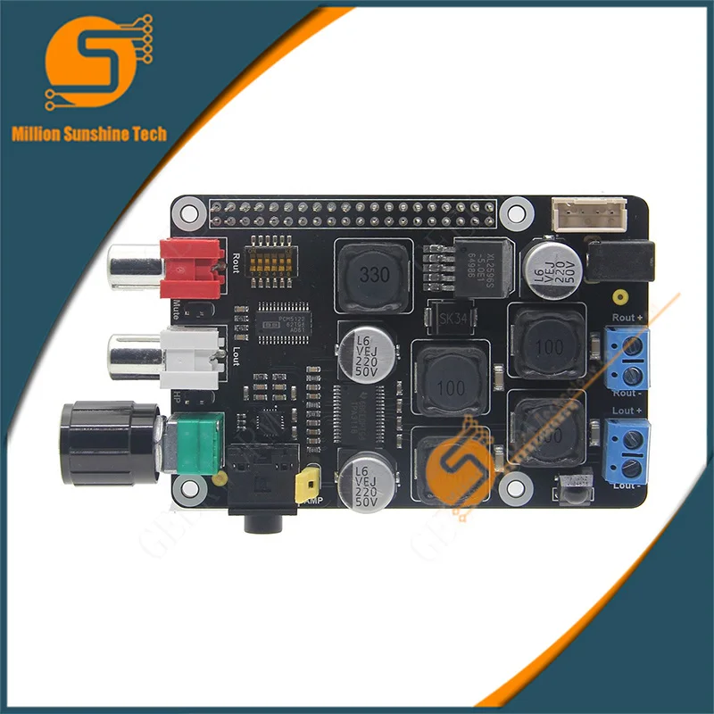 Raspberry Pi DAC Full-HD PCM5122 усилитель X400 Плата расширения ж/ip65 класс D | музыкальный плеер для Raspberry Pi 3 Model B, 2B, B