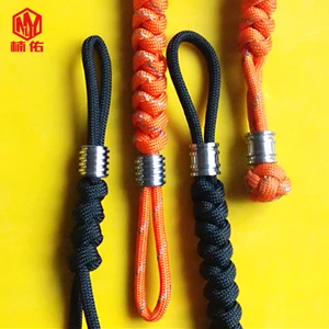 1 шт. EDC созданный вручную из Паракорда веревка с титановыми бусы на веревочке бусины для ножа веревка шнур бусины шнурок подвески аксессуары для улицы
