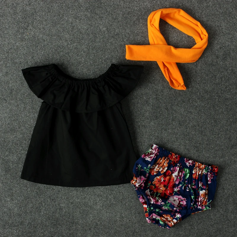 Комплект летней одежды для маленьких девочек корейский комплект из 3 предметов