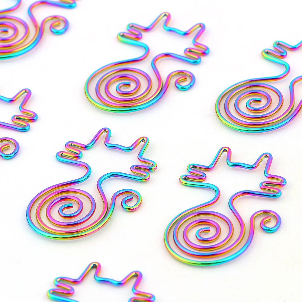 8 шт./лот милые радужные зажимы для кошек закладки инструменты скрапбукинга