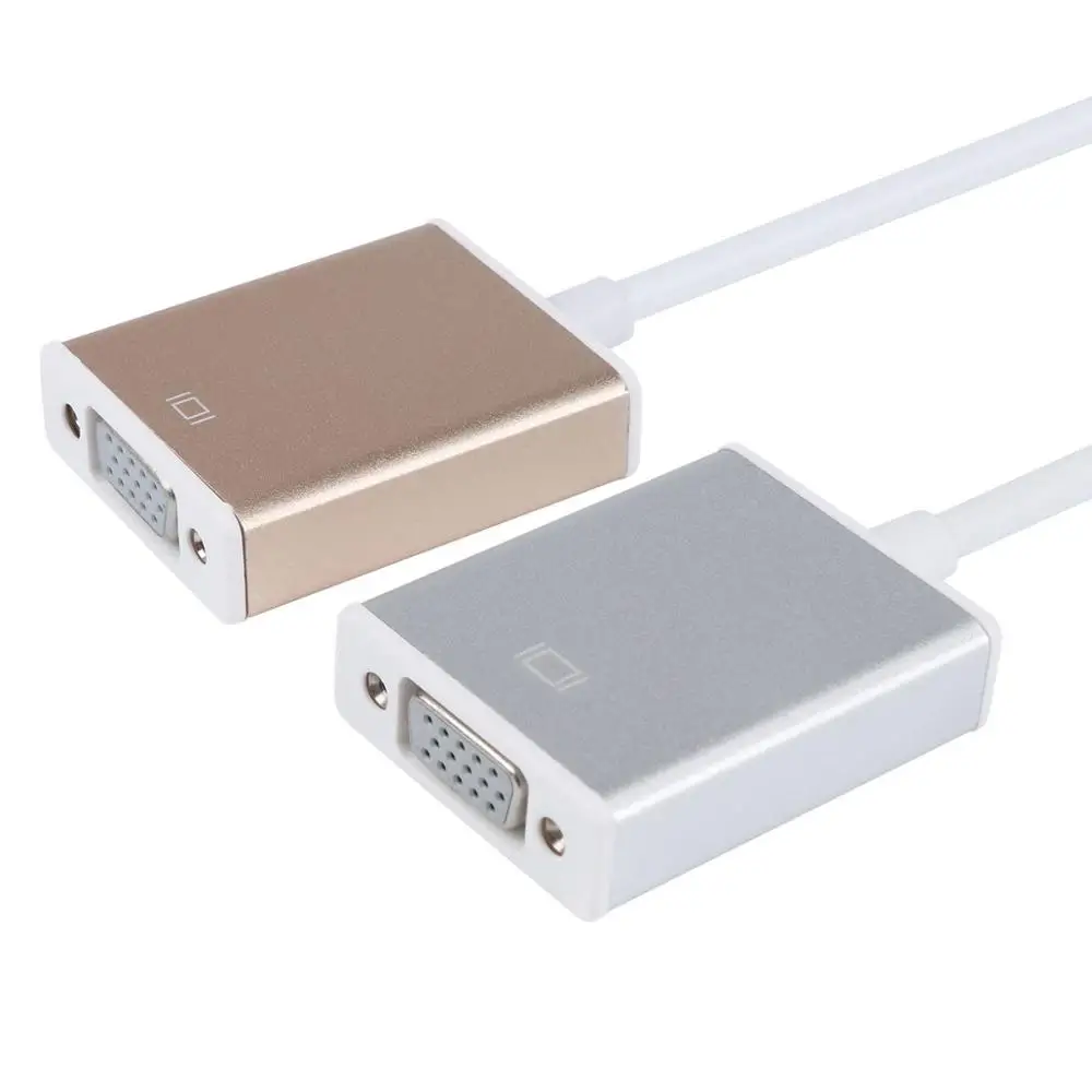 Супер Скоростной USB 3 1 Type C VGA адаптер Реверсивный для нового Macbook 12 дюймов золотой +