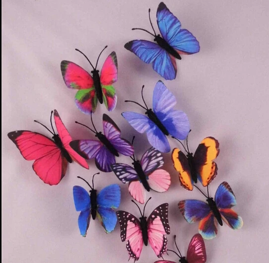 

Free ship!! 100pcs/lot 5-6cm mixed color cloth Butterfly glass globe filler glass bubble DIY jewelry findings