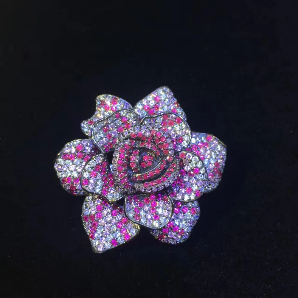 Женская Брошь из серебра 925 пробы с фианитом | Украшения и аксессуары