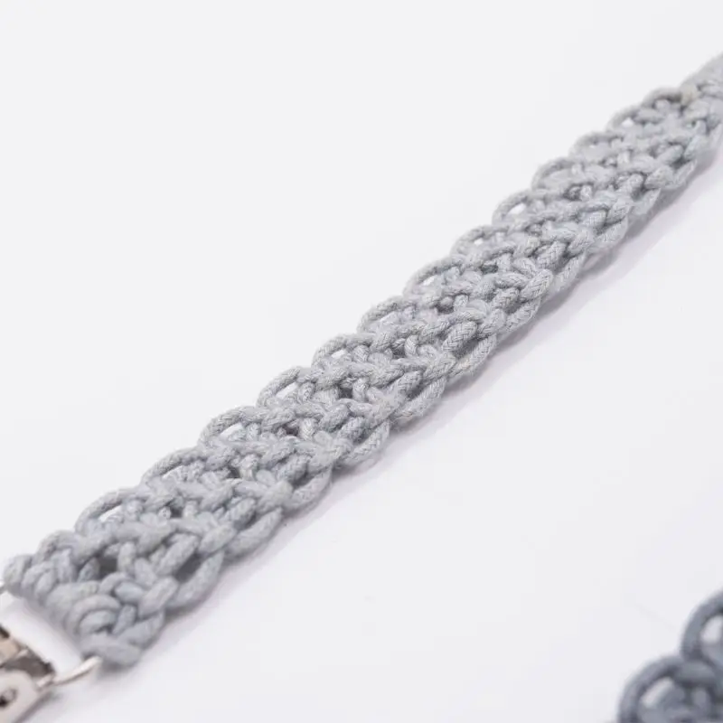 Ручная работа, вязанная крючком Детская Соска с зажимом на цепочке, винтажная хлопчатобумажная пряжа, антиосенняя пустышка для новорожденных, держатель для соски с зажимом