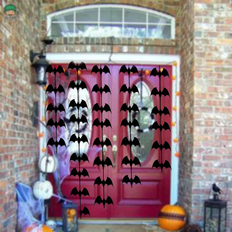 12 шт./веревка ужасная Летучая Мышь Хэллоуин Нетканая веревка летучая мышь