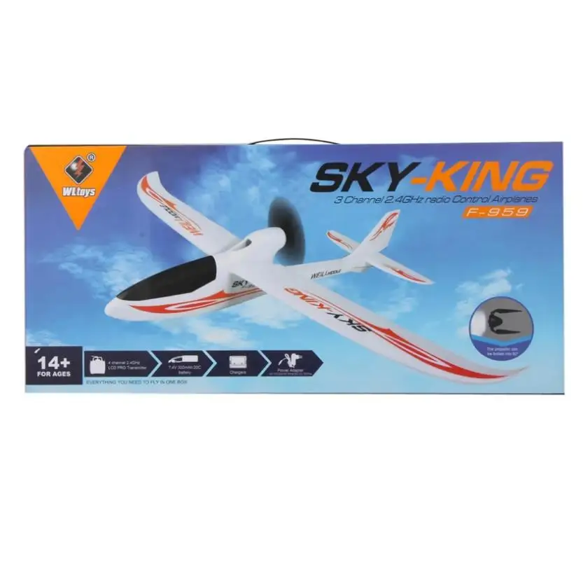 Wltoys F959 Sky короля 3CH RC самолет Push скоростной планер фиксированной крыла самолета RTF