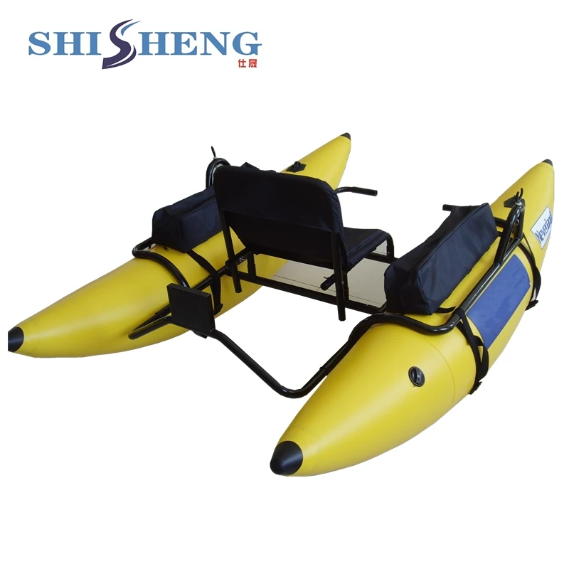 Надувная рыболовная лодка из ПВХ с сертификацией ce/желтая надувная понтонная