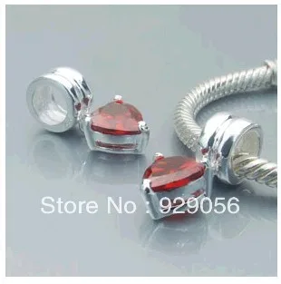 Free shipping 1pcs/lot European 925 Sterling Silver Love charm links with red heart dangle beads | Украшения и аксессуары
