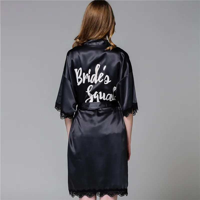 Сексуальные женские свадебные халаты для подружек невесты однотонное нижнее