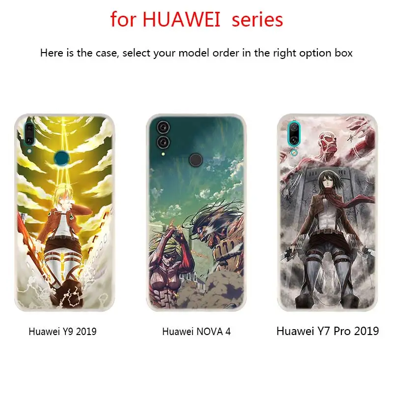 Чехлы с аниме атака на Титанов для телефонов Huawei Mate 30 20 10 Lite Pro Мягкий силиконовый