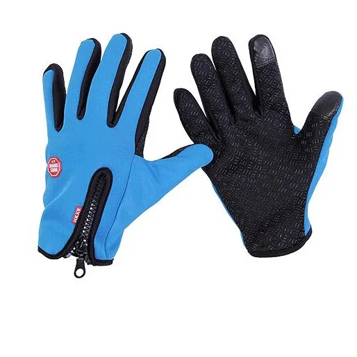 G016 Blue Style 1 DICHSKI Водонепроницаемые зимние теплые перчатки мужские лыжные перчатки для сноуборда мотоциклетные зимние перчатки - Цвет: G016 Blue Style 1