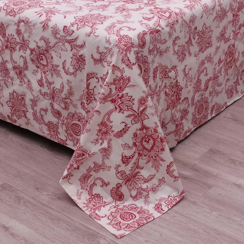 One Flat Sheet 100% Egyptian Cotton 600 TC Printed Colors Queen Size 240 x 250 Cm Customize | Sheets