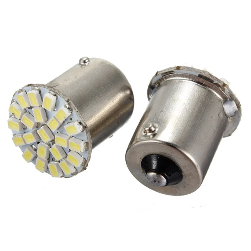 

2 шт. 100% 1206 SMD самого нового вагонного светодиодный светильник 1156 BA15S 22 светодиодный 1206 SMD чисто белая Автомобильная Поворотная светодиодный светильник лампы DC12V