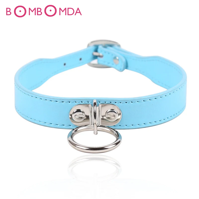 Цветные Сексуальные кольца для бондажа ошейник шеи/шейный воротник/кольцо шеи с
