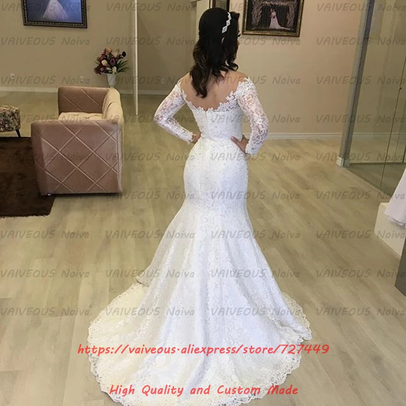 Vestidos de Noiva 2020 свадебные платья кружевное платье невесты с бисером сексуальные