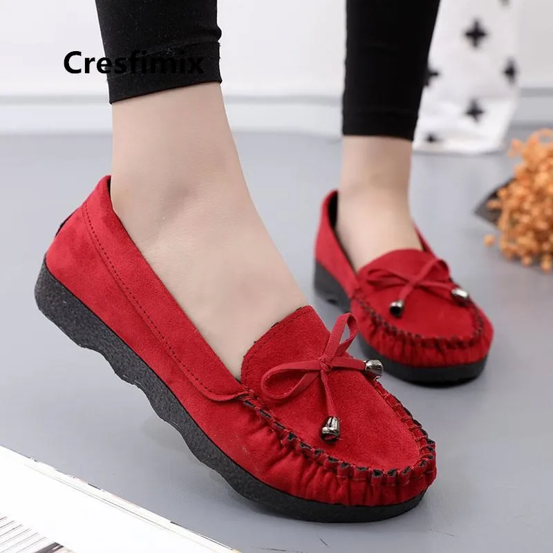 Cresfimix zapatos de mujer women fashion light weight home slippers lady casual street flat shoes female red dance shoes a3704