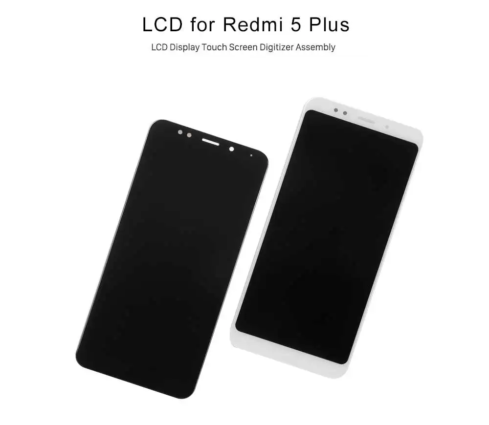 Для Redmi 5 Plus ЖК-экран протестированный ЖК-дисплей+ сенсорный экран с рамкой Замена для Xiaomi Redmi 5 Plus 5,99 ''черный/белый