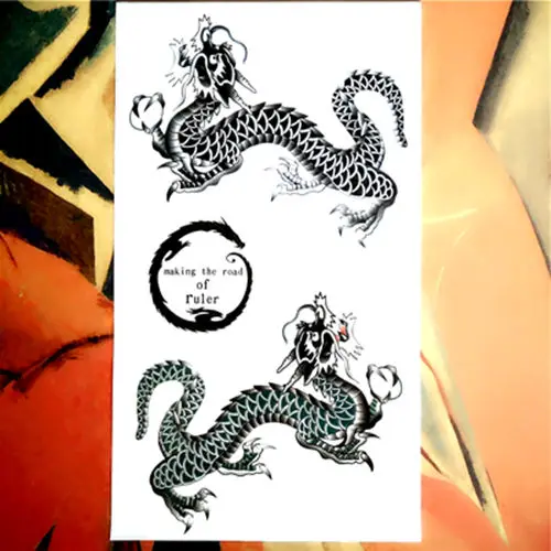Черный Nu-TATY Deadly Black Scorpion, временная татуировка, боди-арт, флеш-тату, наклейка s 17*10 см, водостойкая, поддельная татуировка, стикер для стайлинга автомобиля - Цвет: Черный