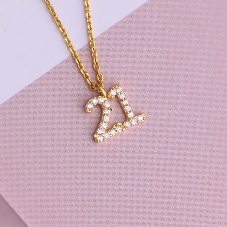 My Number Copper Necklace Pendant Gold Jewelry 21-31Lucky | Украшения и аксессуары