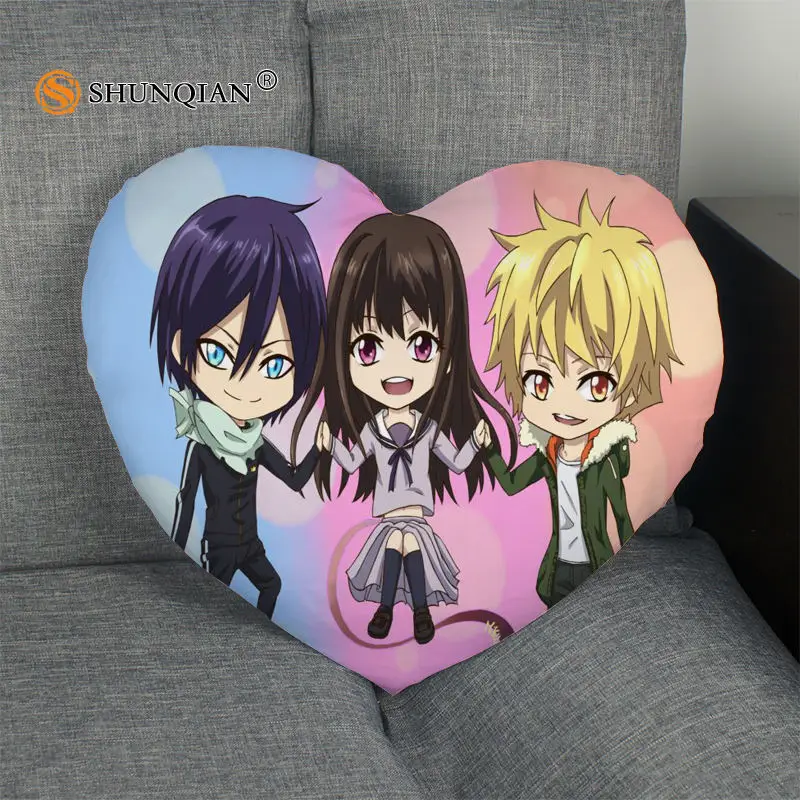 Pillow Case Лидер продаж, наволочка в форме сердца Noragami, Наволочка на молнии на заказ, наволочка, без сердечника, размер 41x36 см, 47x42 см - Цвет: Pillow Case