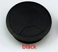 black 2 шт. Высокое качество ABS компьютерный стол с втулкой кабельный порт проволочное отверстие крышка 50 мм/53 мм/60 мм проволочный стеллаж для хранения мебельная фурнитура - Цвет: black