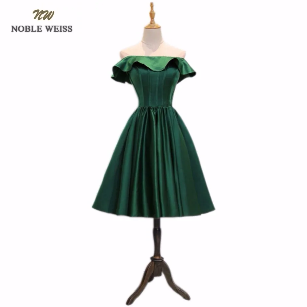 NOBLE WEISS/новый стиль Модные Качественные зеленые вечерние платья до колена vestido de