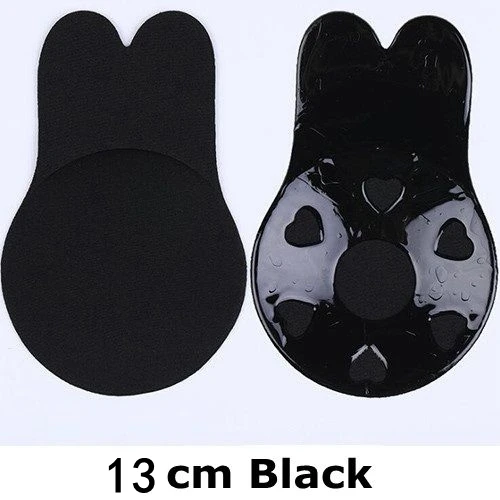 13cm black Женские силиконовые накладки на соски, невидимый бюстгальтер с эффектом пуш-ап, топ для подтягивания груди, накладки на бюстгальтер, клейкий бюстгальтер без косточек, укороченный топ, 1 пара - Цвет: 13cm black