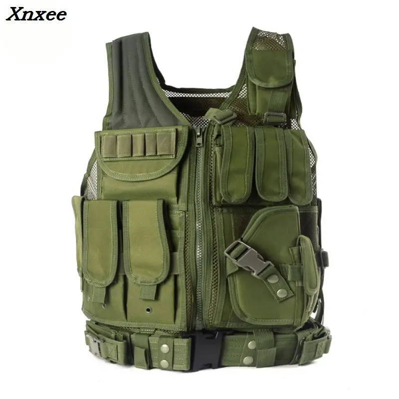 Xnxee Unloading Tactical Men Combat Vest Army Military Fans Camouflage Body Cs Jungle Equipment |