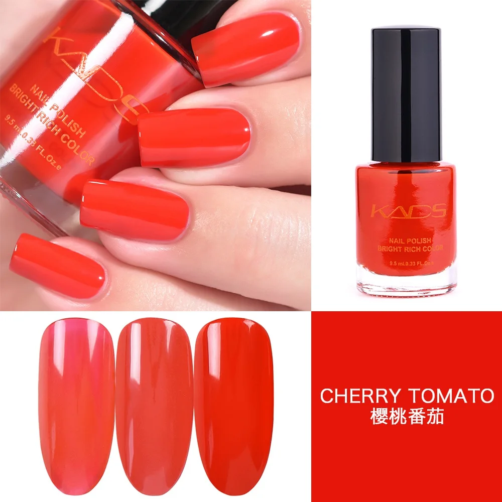Cheery Tomato KADS 9,5 мл полупрозрачный Желейный лак для ногтей Vernis Полупостоянный УФ-лак для ногтей Маникюрный цветной конфетный лак - Цвет: Cheery Tomato