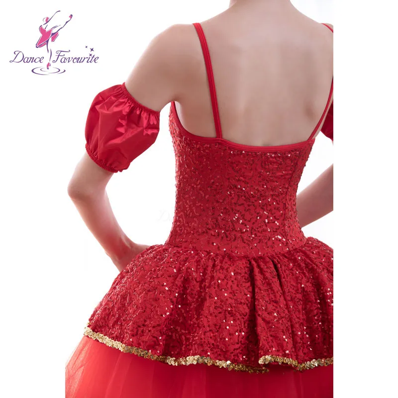 Фаворит для танцев балетные пачки 18702 красный лиф из спандекса с блестками