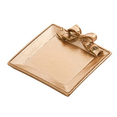 Square Gold Скандинавия металлический лоток для хранения матовая Золотая овальная Фруктовая тарелка Vogue мини ювелирный дисплей лоток для хранения настольный декоративный Органайзер - Цвет: Square Gold