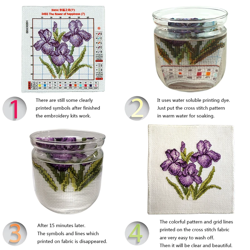 

Beautiful Vase DIY Handmade Cross-stitch Kits Needlework Lotus Paintings Counted Printed Canvas Cross Stitch For Embroidery Sets