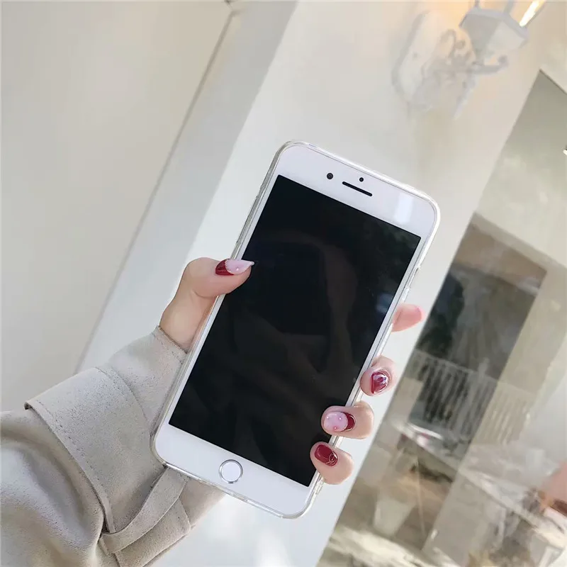 DISCASE рельефный мягкий чехол из ТПУ для телефона iphone 8 plus 6 6s 7 Пара простых букв анти