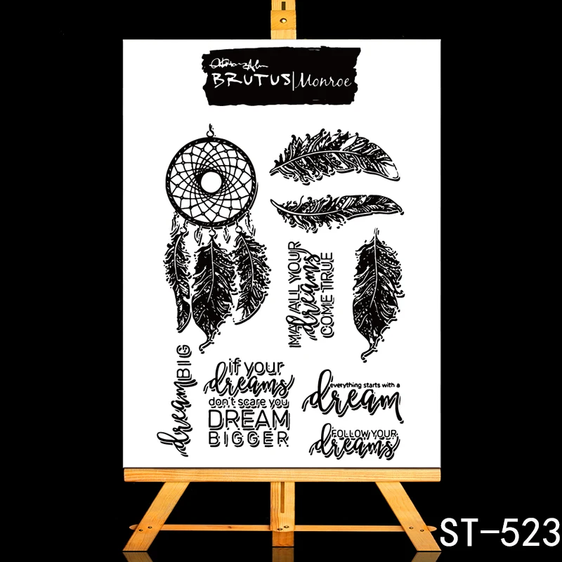 

ZhuoAng Delicate feathers Transparent and Clear Stamp DIY Scrapbooking Album Card Making DIY Decoration Making