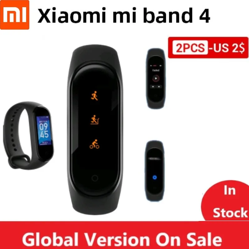 Globle Версия Xiaomi mi Band 4 Bluetooth 5 0 Браслет фитнес браслет цветной сенсорный экран