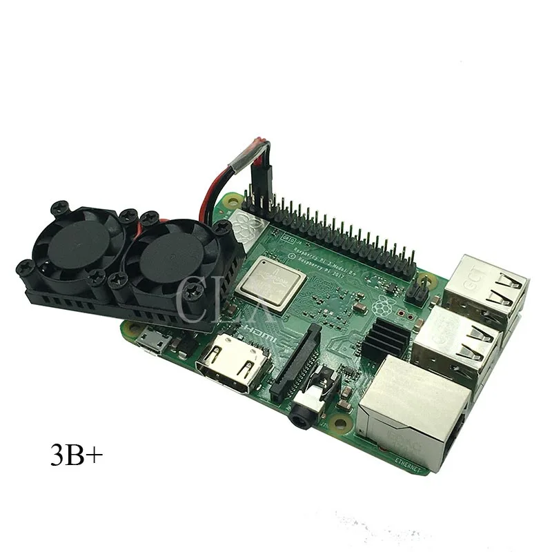 Модуль системы охлаждения с двойным вентилятором радиатором для Pi3 B + / NESPi