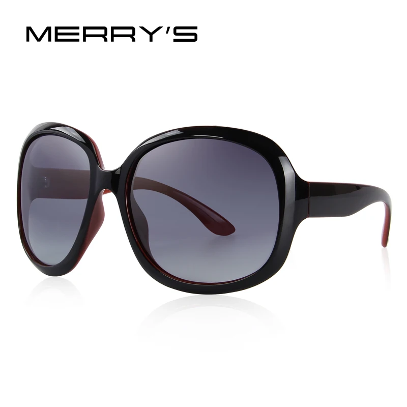C02 Wine Red MERRYS дизайнерские женские ретро поляризованные солнцезащитные очки, женские солнцезащитные очки для вождения с защитой от ультрафиолета S6036 - Цвет линз: C02 Wine Red